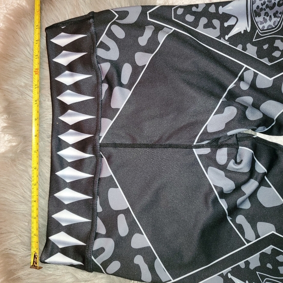 Leggings Black panther/cheeta print and diamonds L - Picture 5 of 11